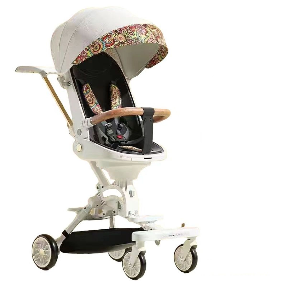 LUBABYCAS - Coche De Paseo 360° 3 En 1 Reclinable Lubabycas Blanco