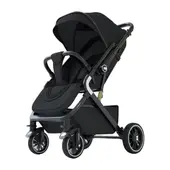 LUBABYCAS - Coche De Paseo Reversible Premium Negro