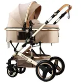 LUBABYCAS - Coche Cuna Moisés Con Accesorios Dorado