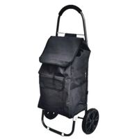 Carro De Compras Plegable Tela Impermeable Color Negro.