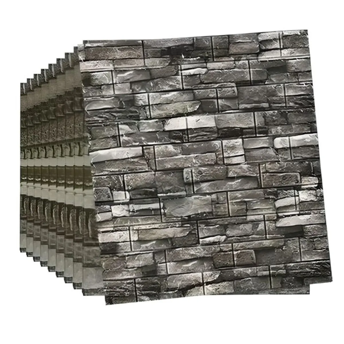 Pack 10 Lamina Papel Mural Autoadhesivo 3d Color Gris, marca CRUSEC - Foto Principal