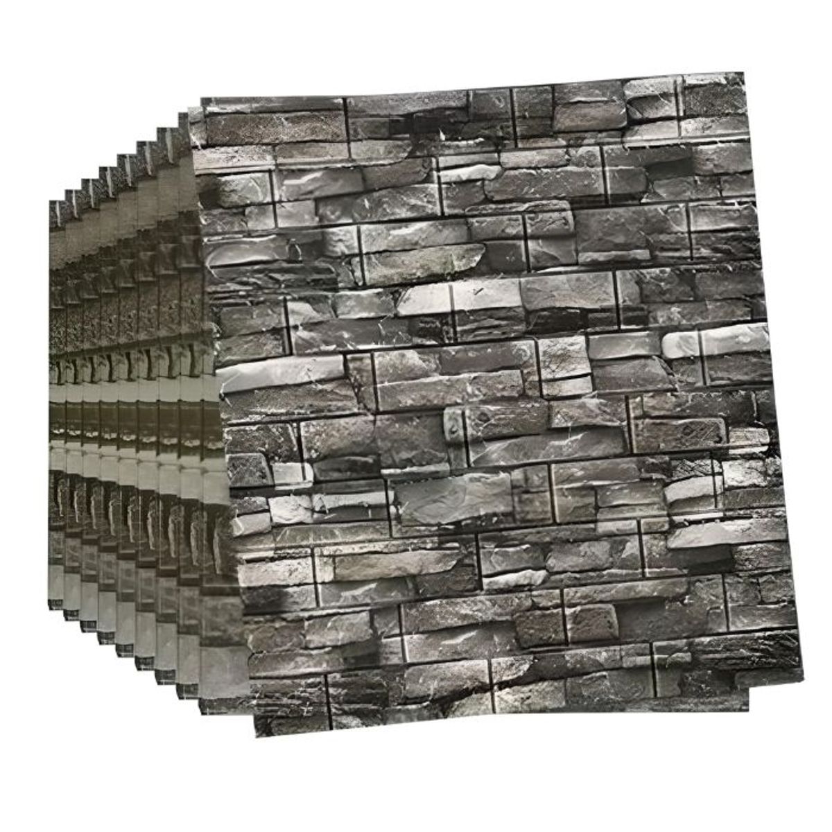 Pack 10 Lamina Papel Mural Autoadhesivo 3d Color Gris, marca CRUSEC - Foto Principal