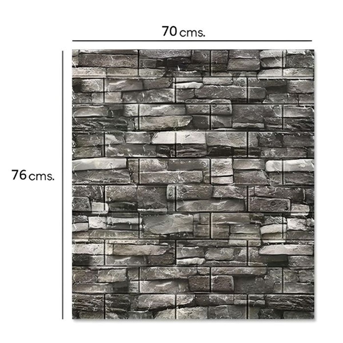 Pack 10 Lamina Papel Mural Autoadhesivo 3d Color Gris, marca CRUSEC - Foto 2