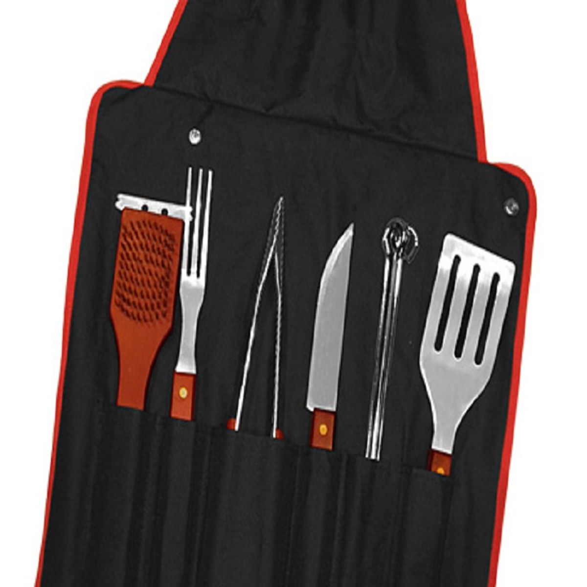 MONNO - SET DELANTAL BBQ CON 9 HERRAMIENTAS
