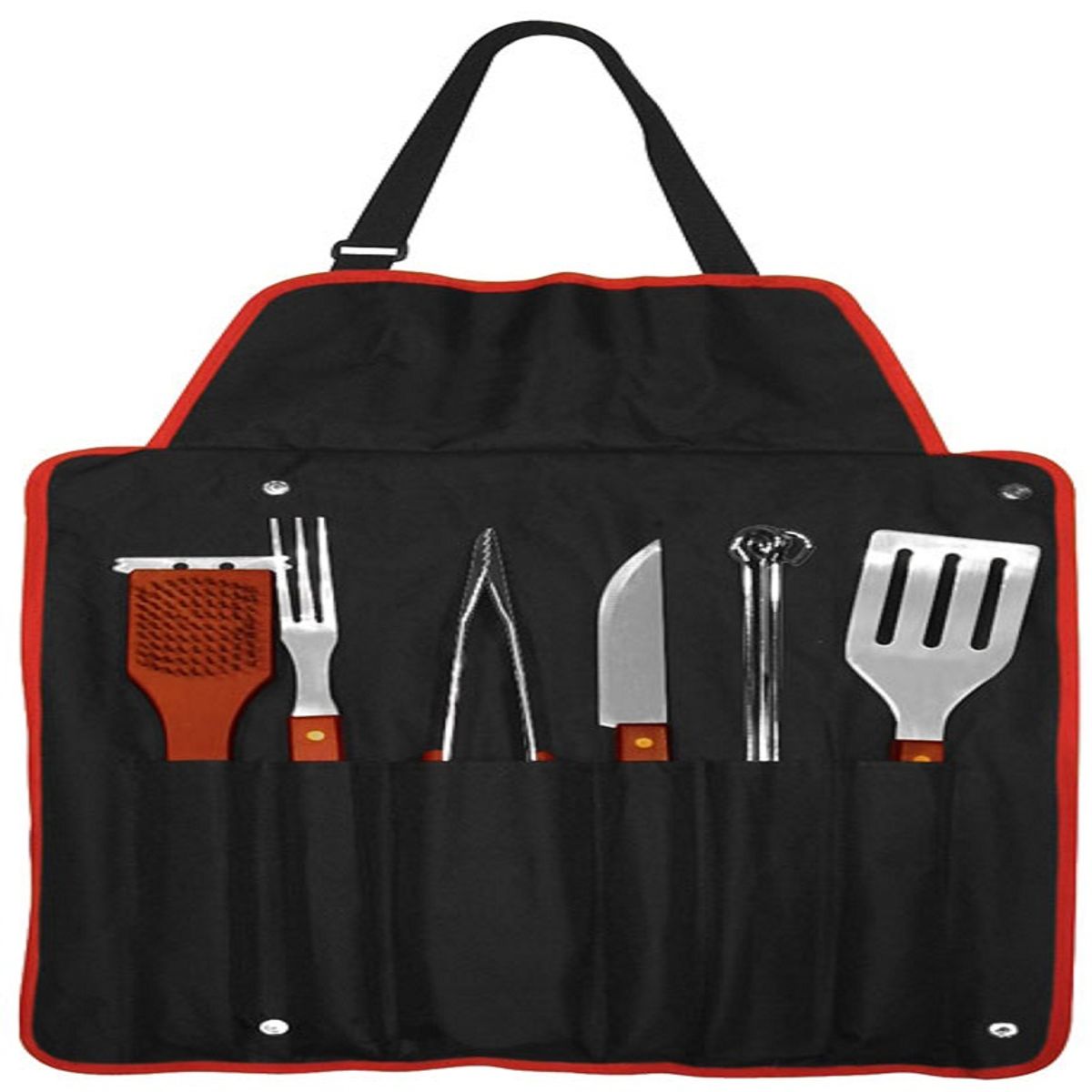 MONNO - SET DELANTAL BBQ CON 9 HERRAMIENTAS