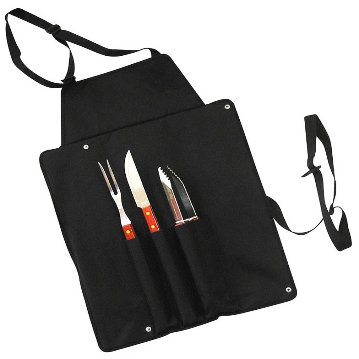 MONNO - SET DELANTAL BBQ CON 3 HERRAMIENTAS