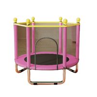 Mini Trampolin Cama Elastica Pequeña Para Niños Color Rosa