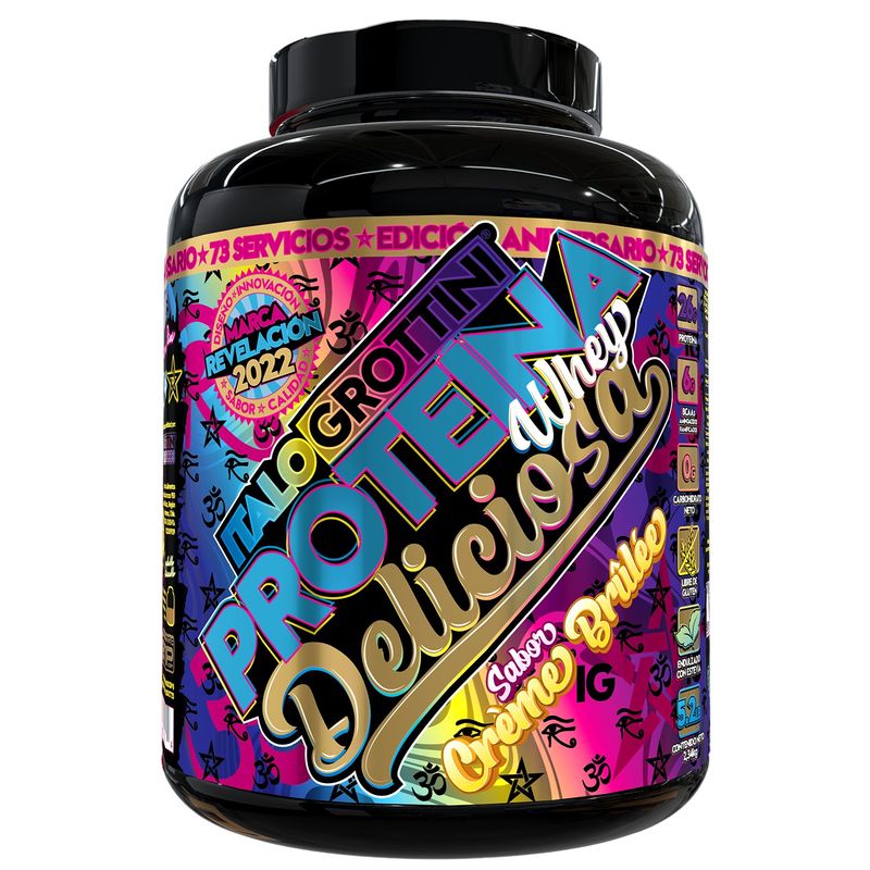 ITALO GROTTINI - PROTEINA WHEY DELICIOSA 5lbs CREME BRULEE - ITALO GROTTINI