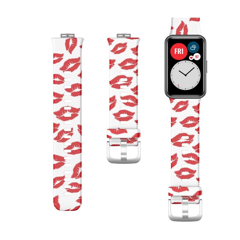 GENERICO - Correa De Camuflaje Compatible con Huawei Watch Fit Besos R