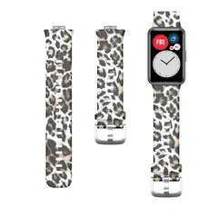 GENERICO - Correa De Camuflaje Compatible con Huawei Watch Fit Leopardo