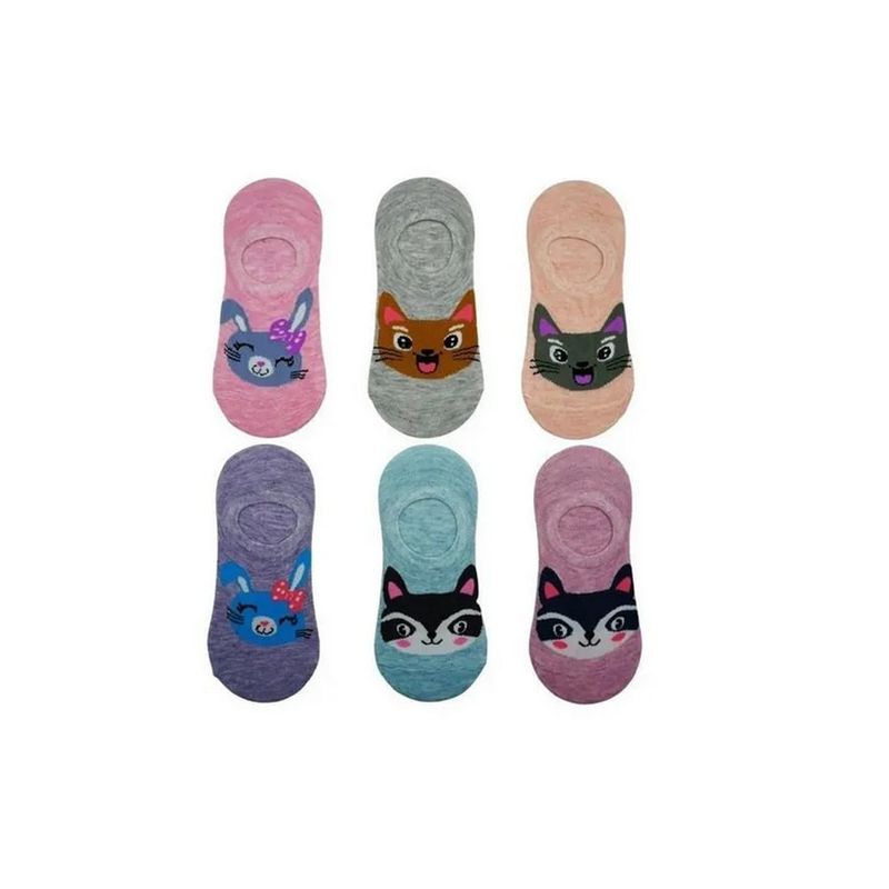 EVERSO - Pack 12 Calcetín Mujer Invisible Con Diseño