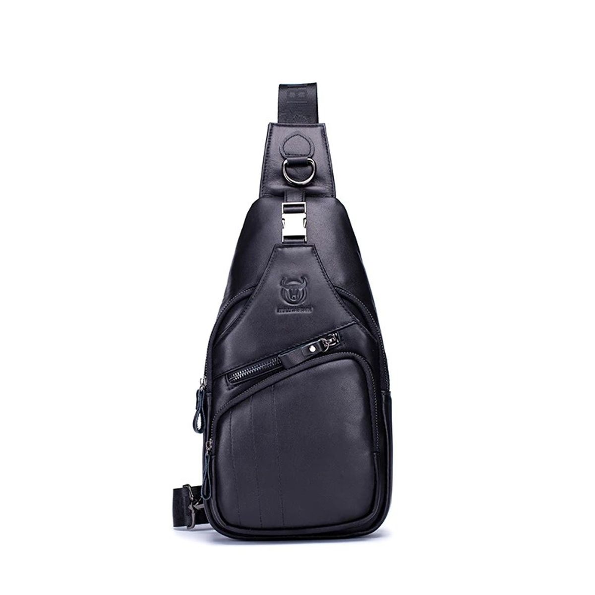 GENERICO - Bolso Bandolera Hombre Cuero Genuino Bull Captain Mod Cross