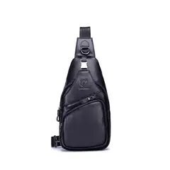GENERICO - Bolso Bandolera Hombre Cuero Genuino Bull Captain Mod Cross