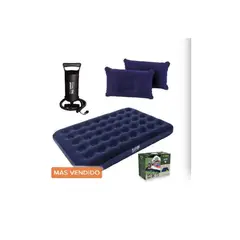 GENERICO - Colchon Inflable Queen Inflador Almohadas