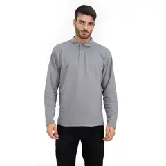 QUEBEC - Polera Pique Manga Larga Gris Hombre