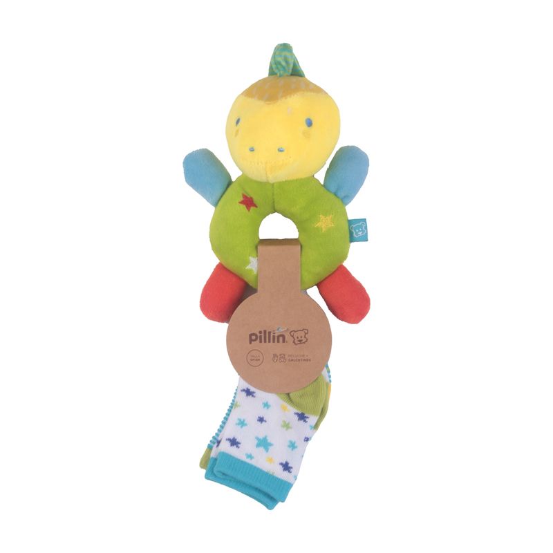 PILLIN - Calcetín Peluche Bebe Niño Amarillo Pillín PILLIN