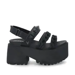 GOTTA - Sandalia Mujer Negra Plataforma 15675