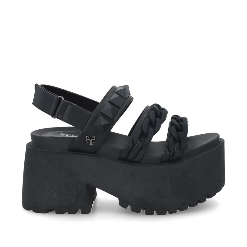 GOTTA - Sandalia Mujer Negra Plataforma 15675 Gotta.