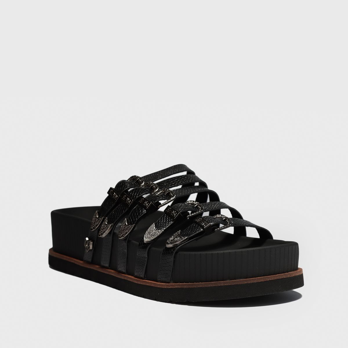 GOTTA - Sandalia Mujer Plataforma Negra 25290