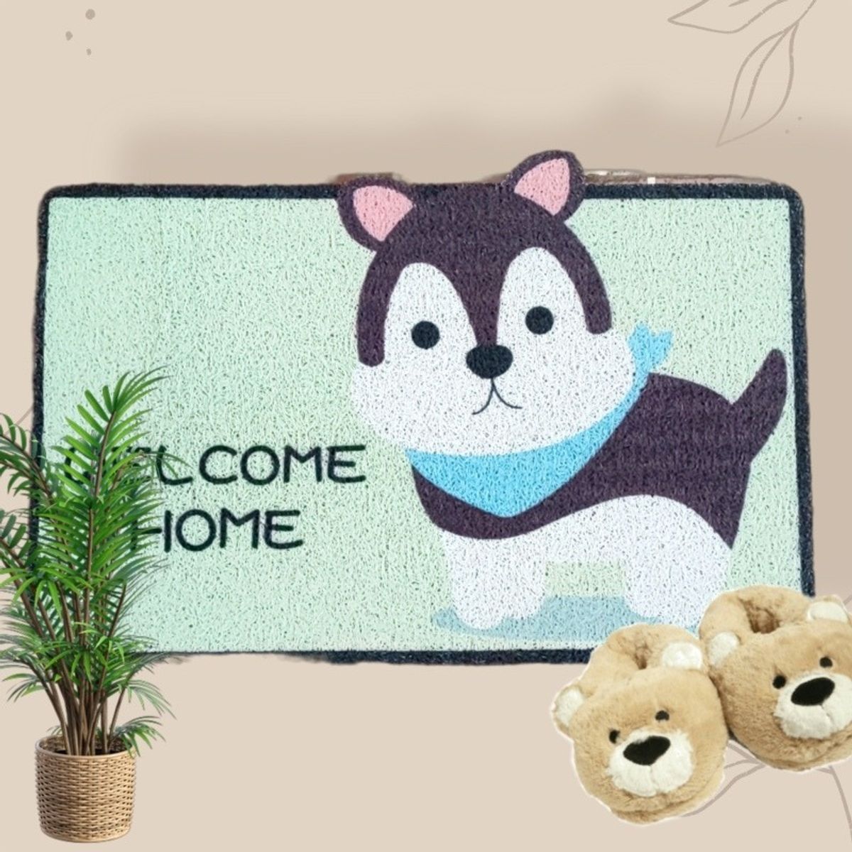 GENERICO - Limpiapiés Alfombra: Bienvenida Mascota Cocina Baño 5 PERRO WELCOME