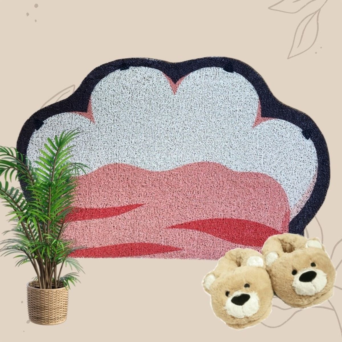 GENERICO - Limpiapiés Alfombra: Bienvenida Mascota Cocina Baño 14 GARRITA LINEAS