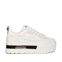 Zapatilla Mujer Plataforma Blanca Cuero 23240