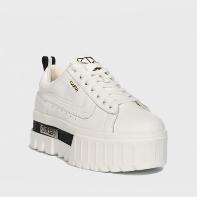 Imagen 2 del producto Zapatilla Mujer Plataforma Blanca Cuero 23240