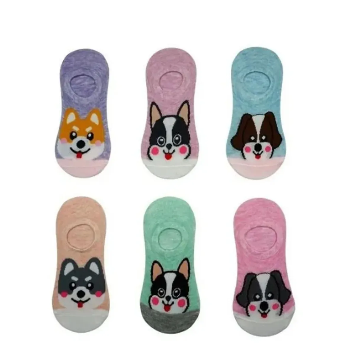 EVERSO - Pack 12 Calcetín Mujer Invisible Con Diseño.