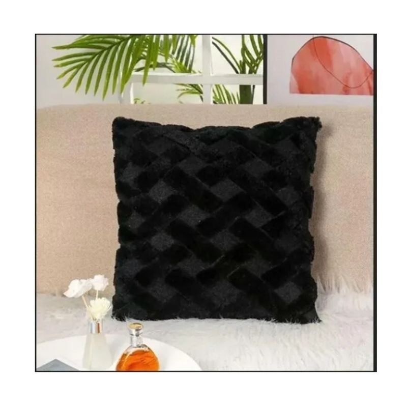 GENERICO - Funda De Cojines Medida 40x40 Cm Negro.