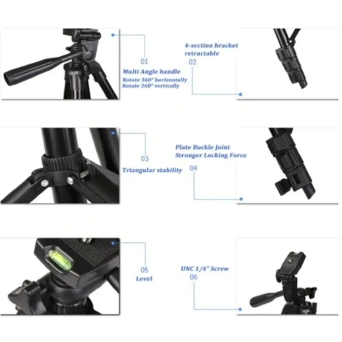 GENERICO - Trípode Profesional Panoramico Videocámara 140mt  Bolso