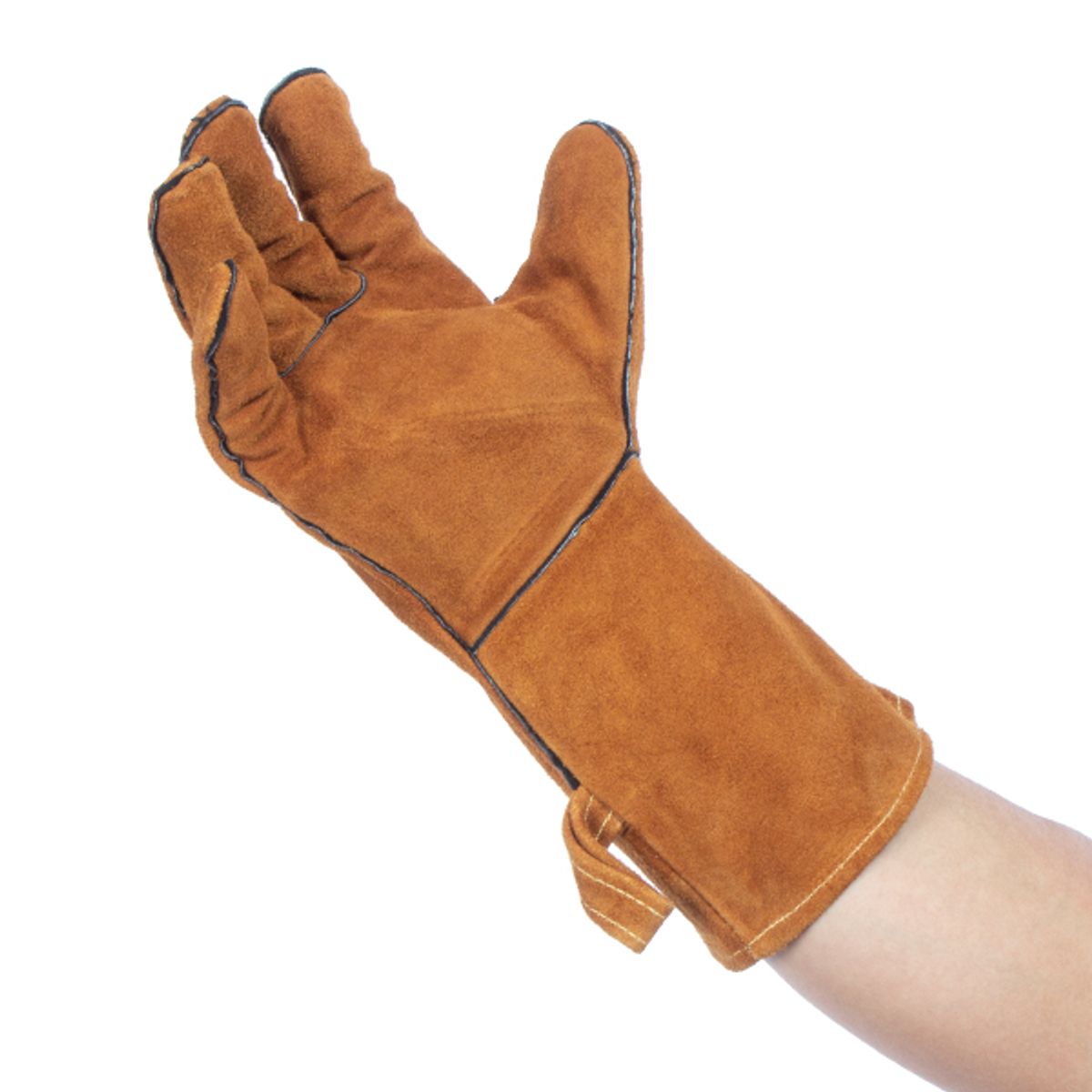 MONNO - GUANTES DE CUERO GAMUZA LARGOS