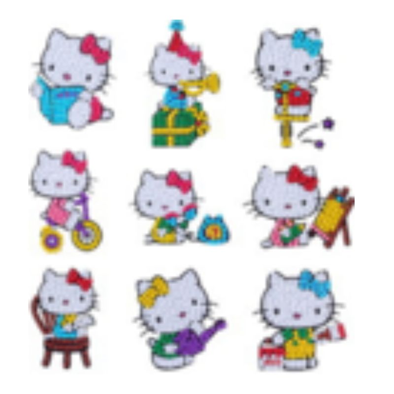 GENERICO - Kit stickers Pintura por Diamantes - Gatito Kitty