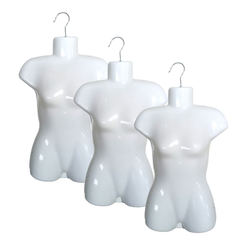 GENERICO - Pack 3 Ganchos Torsos Colgadores De Niña Para Poleras