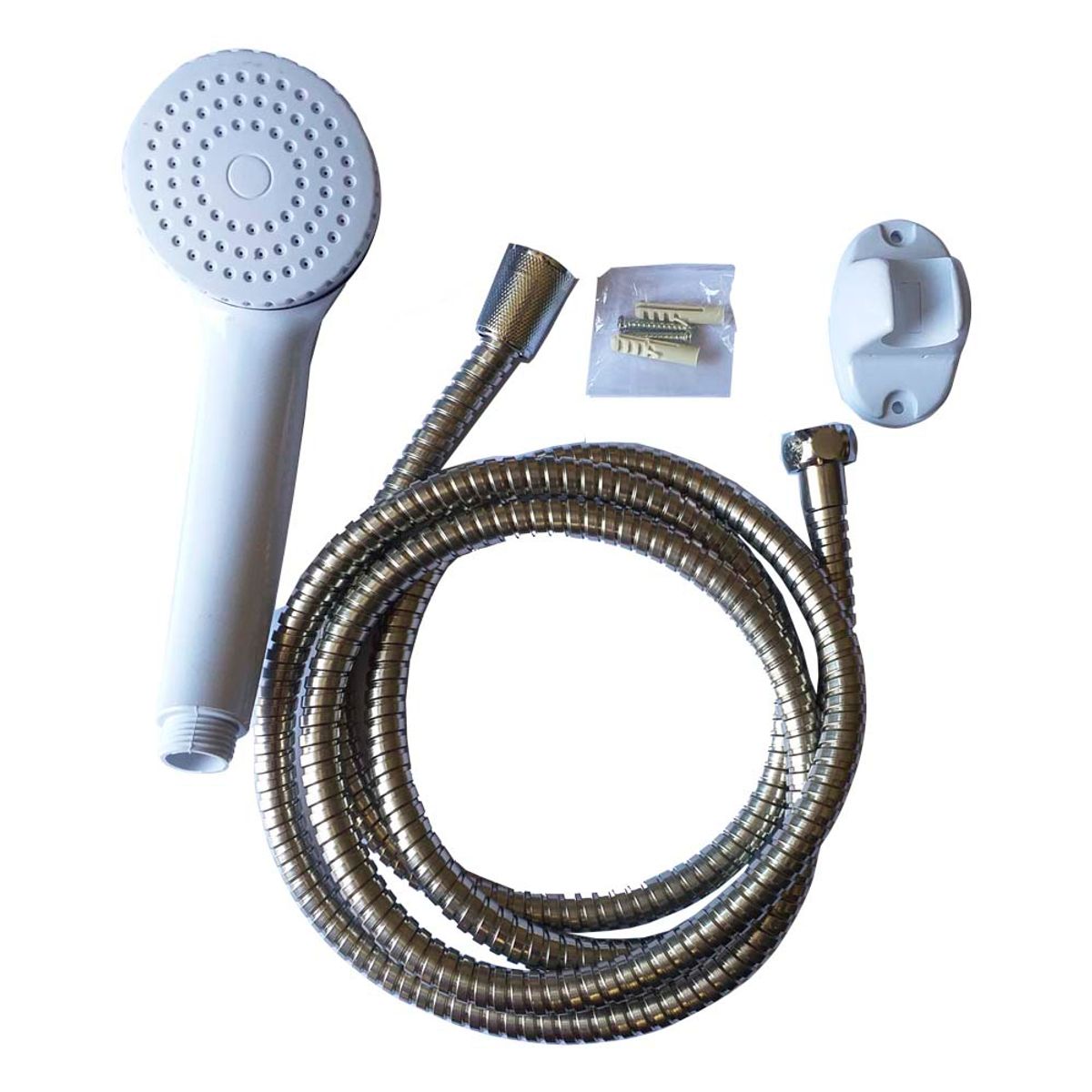 GENERICO - Ducha Teléfono Blanco Estilo Europea Con Flexible De 2 Metros