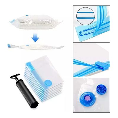 Imagen 2 del producto Pack 12 Bolsas Al Vacío Premium 70x110cm: Ahorra 80% Espacio y Protege Ropa FIGOIMPORT