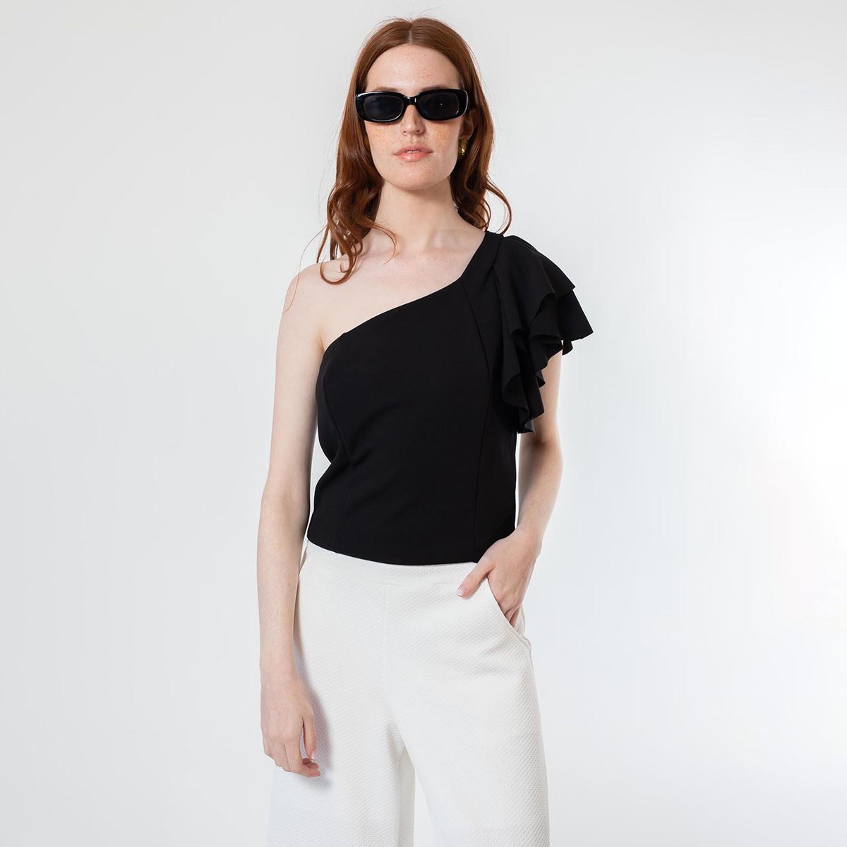 NATALIA SEGUEL - Crop Top Hada Negro Natalia Seguel