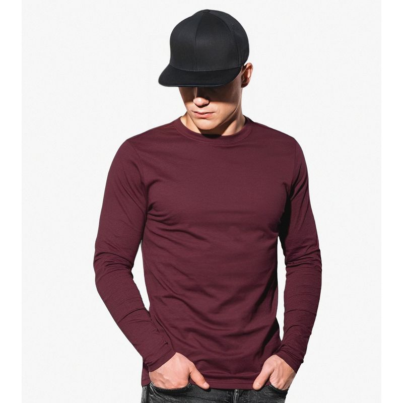 MROTTO - Polera Hombre Manga Larga Regular Fit Cuello Redondo