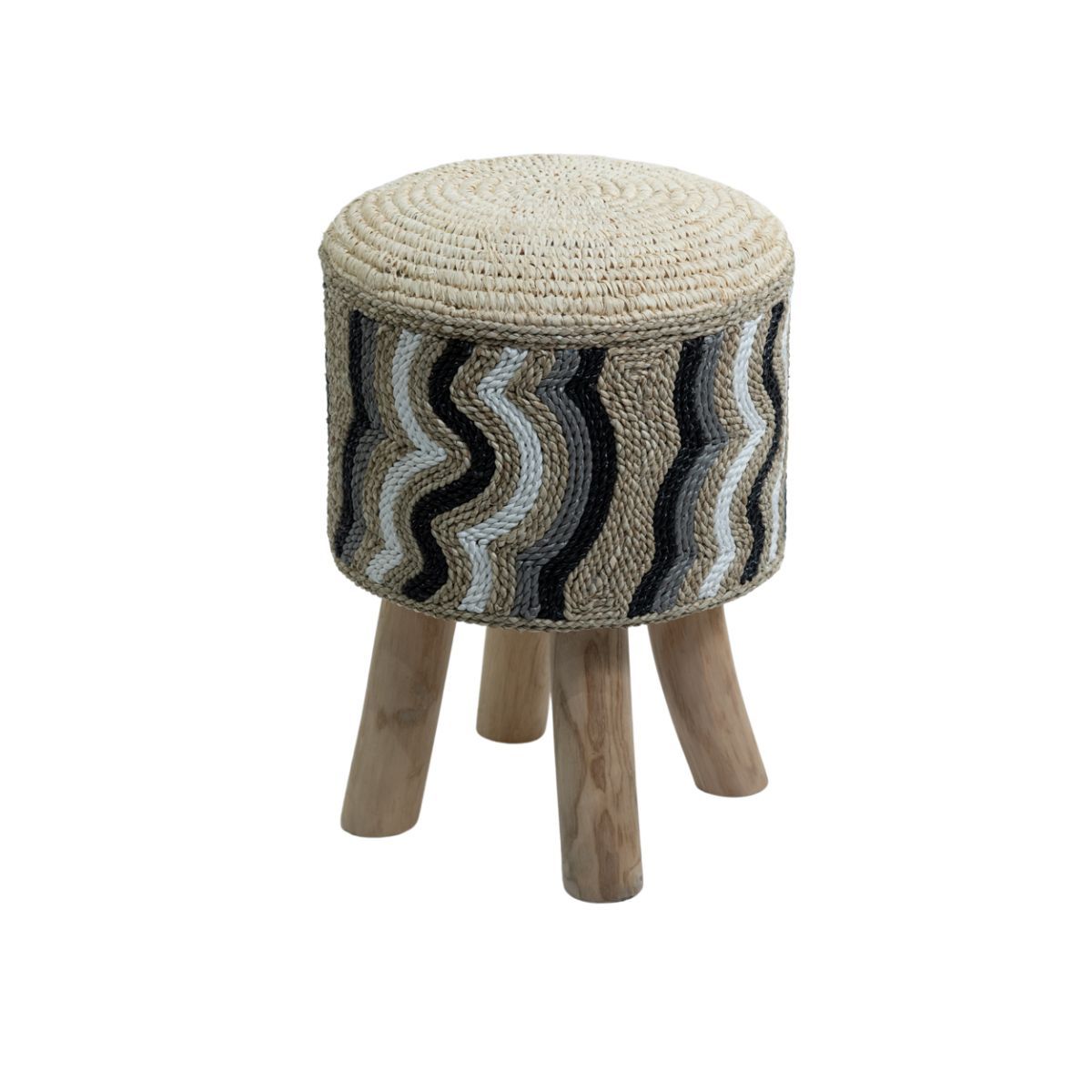 NECTAR - Piso redondo natural 35 cm con detalles en color