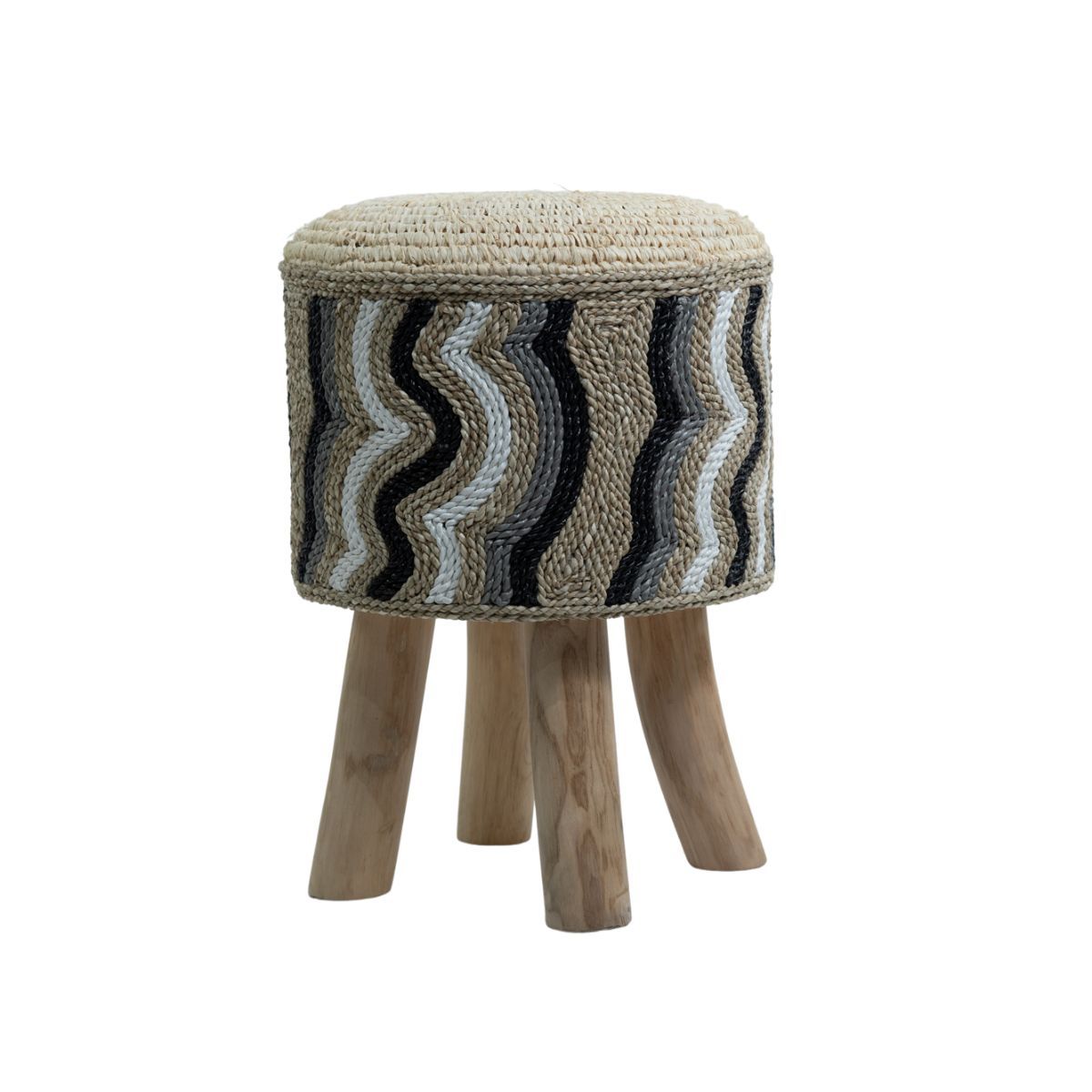 NECTAR - Piso redondo natural 35 cm con detalles en color