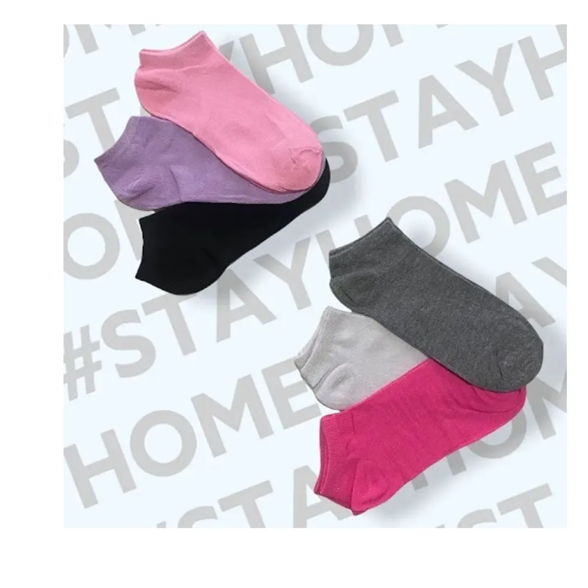 EVERSO - Pack 12 Pares Calcetines Bamboo Deportivos Tobillera Mujer