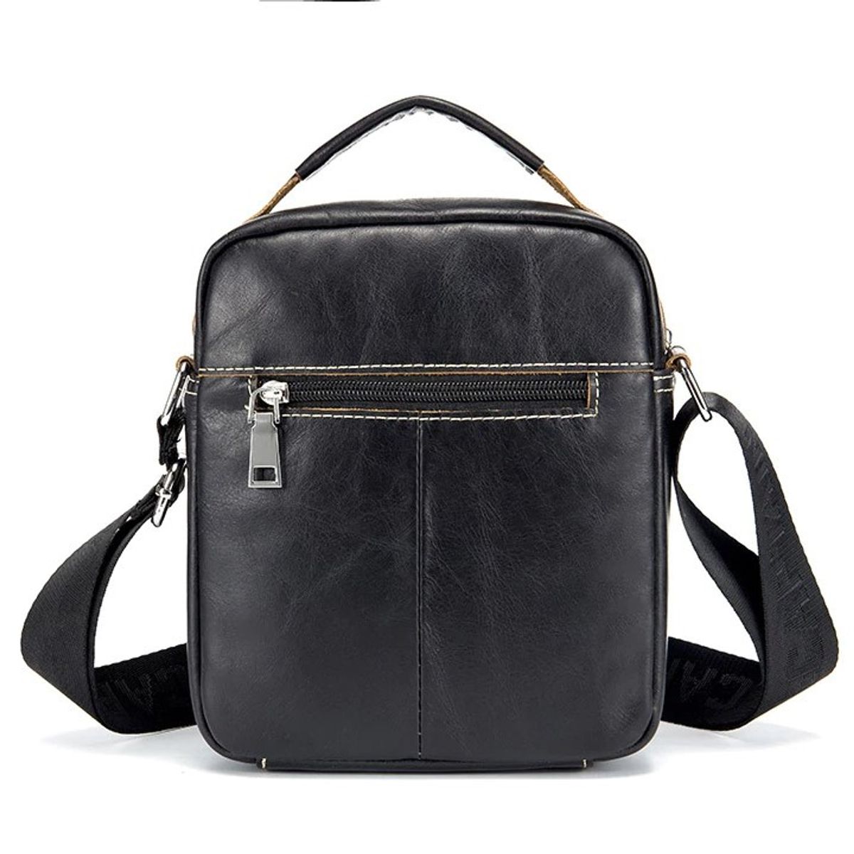 GENERICO - Bolso Bandolera De Hombre Cuero Genuino Bull Captain Mod Hebilla