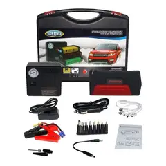 GENERICO - Partidor Power Bank Cargador Inalambrico Con Inflador Llantas
