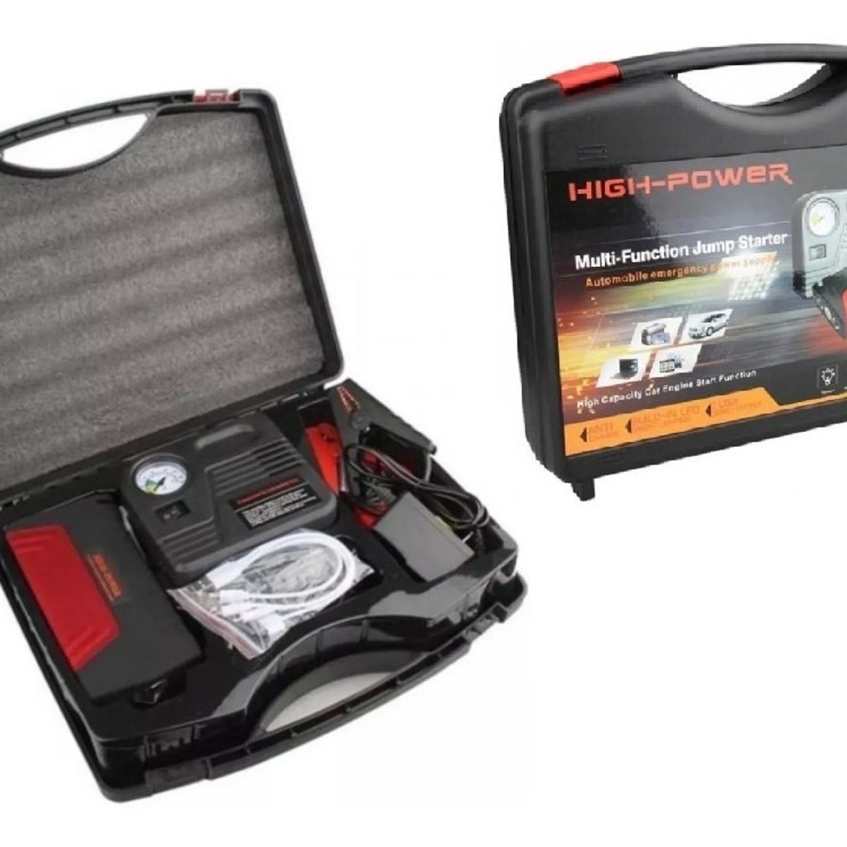 GENERICO - Partidor Power Bank Cargador Inalambrico Con Inflador Llantas