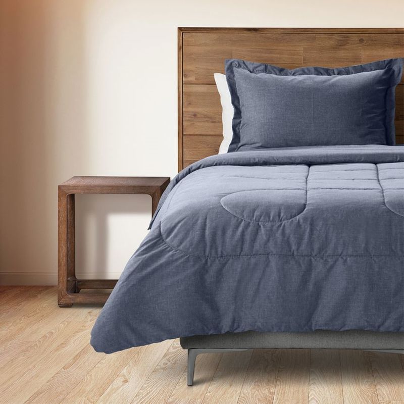 ROSEN - Plumón Rosen Unicolor Stitch 2 Plazas Navy
