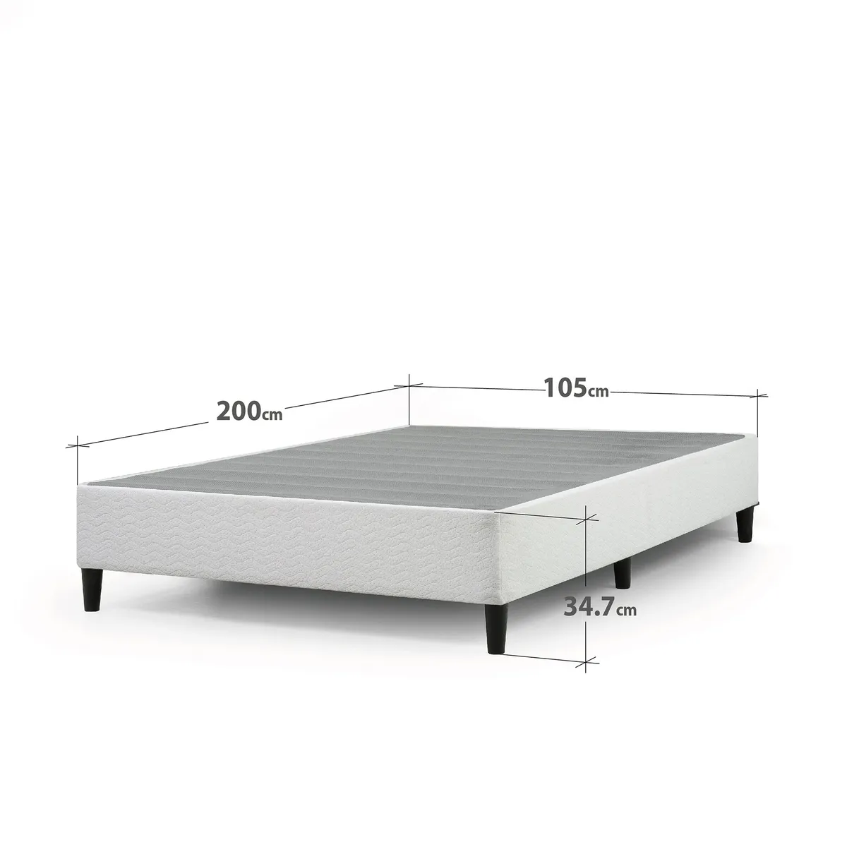 ZINUS - Base de cama KEENAN Zinus 1.5 plazas long 105x200x36cm