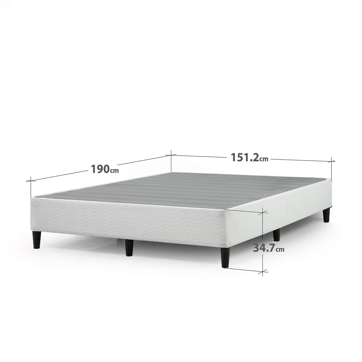 ZINUS - Base de cama KEENAN Zinus 2 plazas 150x190x36cm