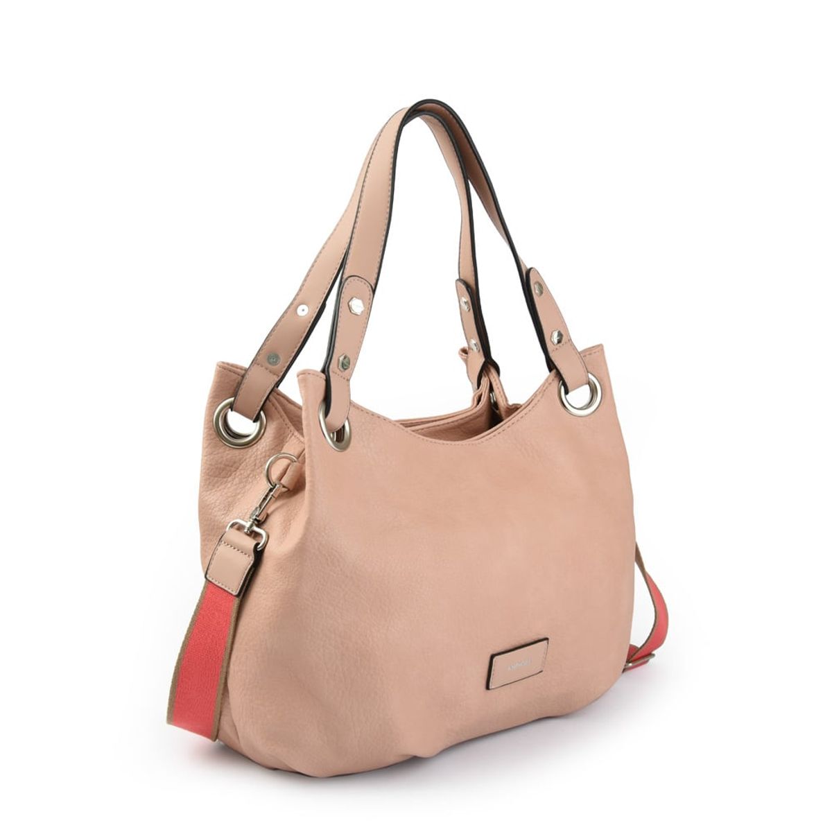 AMPHORA - Cartera Dos Asas Tres divisiones grande silke rosado