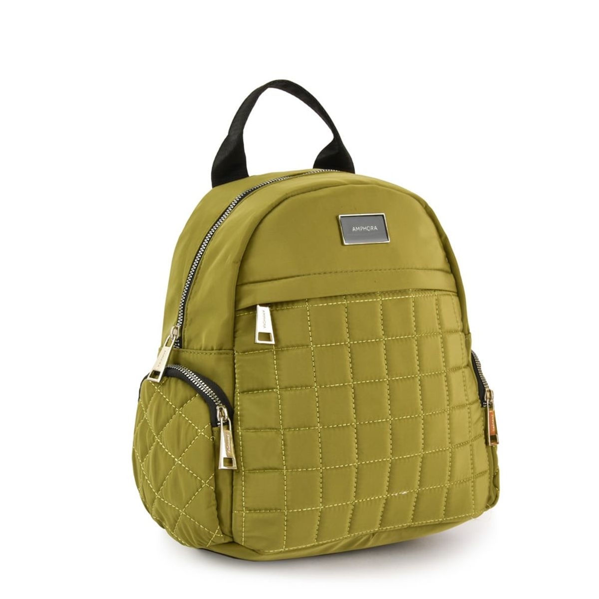 AMPHORA - Mochila mediana nataly verde oliva