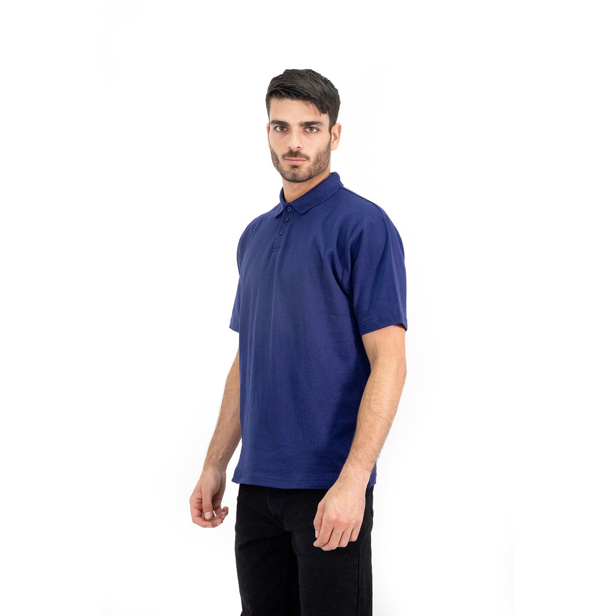 QUEBEC - Polera Pique Quebec Manga Corta Azul Hombre