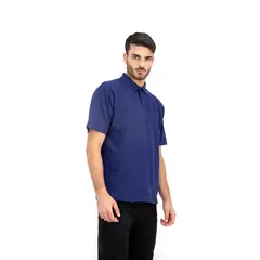 QUEBEC - Polera Pique Manga Corta Azul Hombre